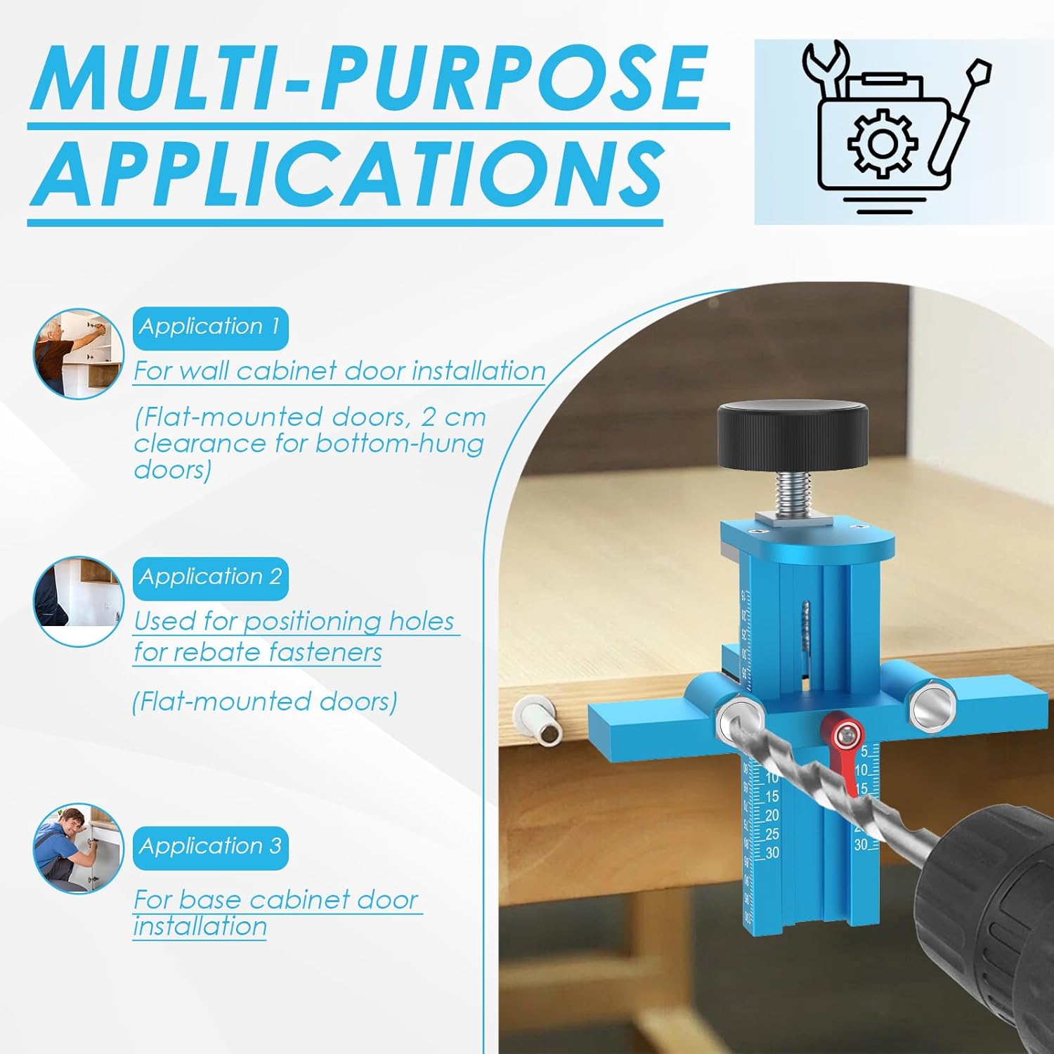 3-in-1 kastdeur montagehulpstu - Furniture Hardware Jig recensie en prijs